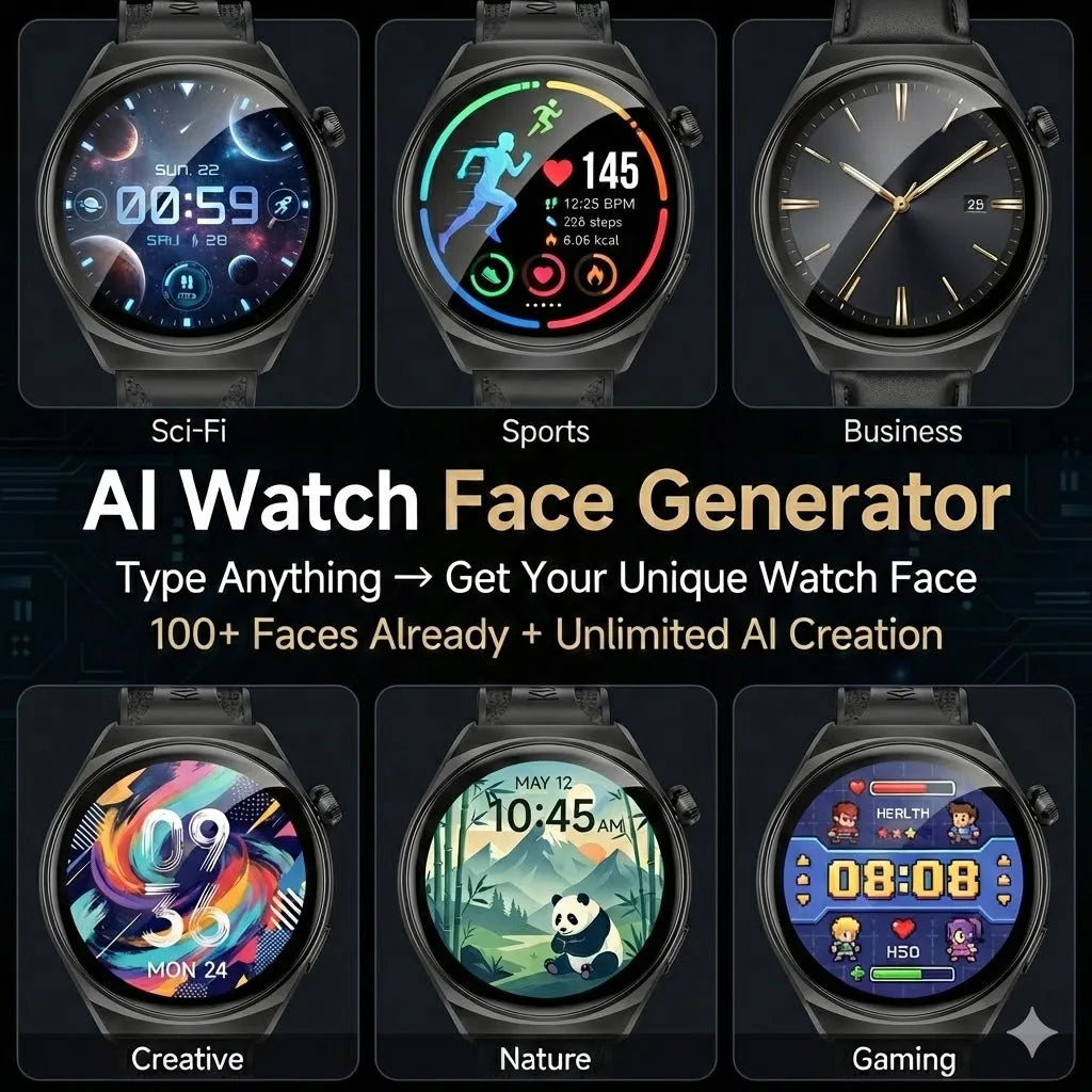 KUMI GW6 Smart Watch Men, 1.43" AMOLED Display, ChatGPT AI Assistant, Bluetooth Call, IP68 Waterproof Fitness Tracker