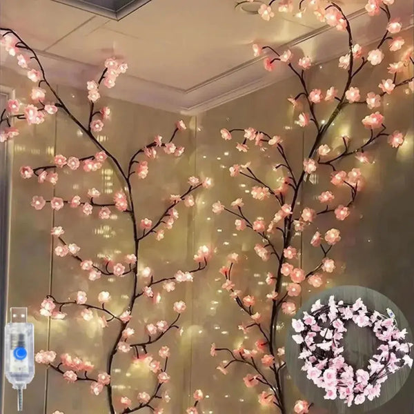 Cherry Blossom Vine Lights 96 LED USB italiatechs
