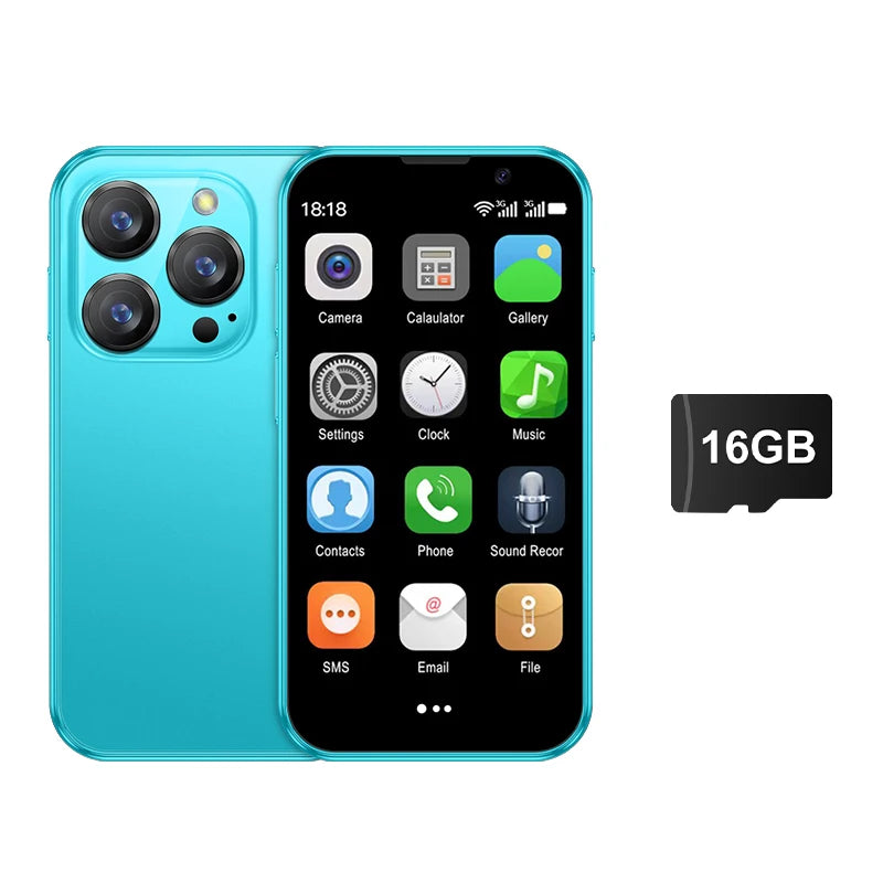 SERVO 16SE Mini Smartphone 16GB ROM Android 9.0 Wifi Dual SIM Standby Play Store 3G WCDMA 3.0"Little Smart Cellphone New Version