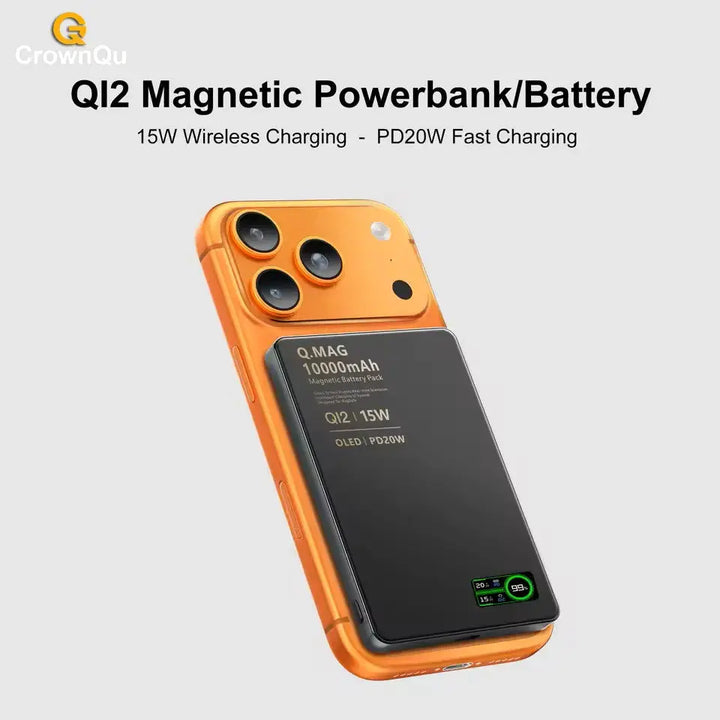 Magnetic Wireless Power Bank – 10000mAh Fast Charging for iPhone & Apple Devices italiatechs