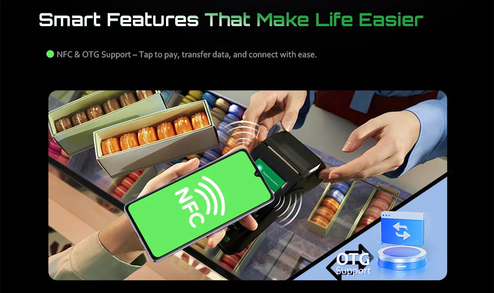 Smartphone Android 15 Cubot P90, 6.88-Inch 120Hz Screen, 24GB RAM+256GB ROM, G100 Octa-core, 2.2GHz, 64MP, 5100mAh,NFC, 4G Phone