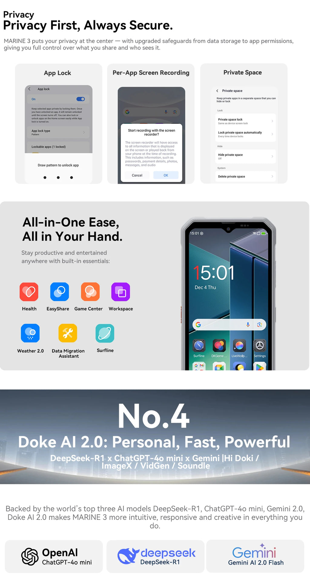 Blackview OSCAL MARINE 3 Rugged Smartphone 6.56" HD 90Hz Display Helio G81 13MP+16MP Camera 5000mAh Battery Android 16 Mobile