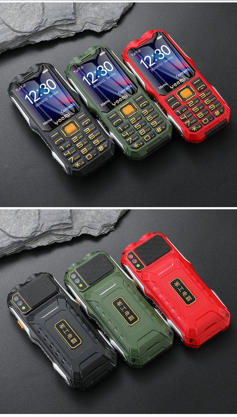 Q8 GSM 2G Rugged Mobile Phone Big Battery Double Flashlight 2.4inch HD Screen Dual Sim Large Button Cheap Cellphone For Elderly