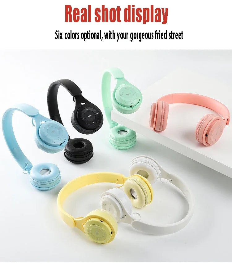 Stereo Y08 Headset 5.3 Bluetooth Headset Folding Wireless Sports Earphone Gaming Headsets Over-ear Headphones for Android ios