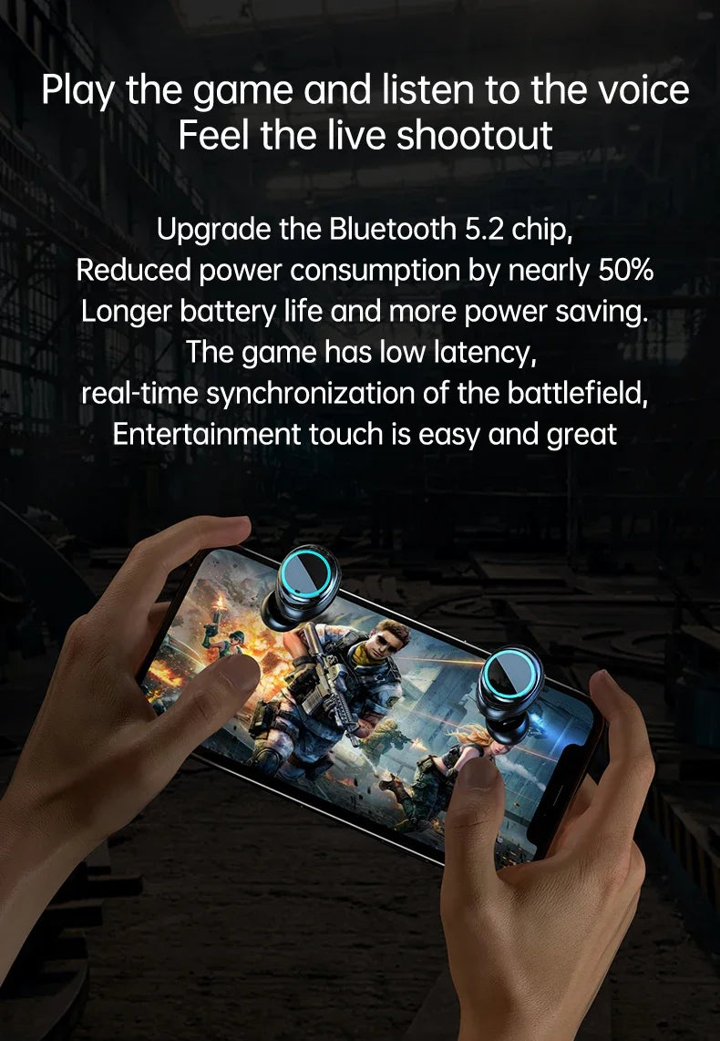 M25 TWS Wireless Headphones Earphones Bluetooth Touch Control Noise Reduction Stereo Waterproof Earbuds Headsets With Microphone