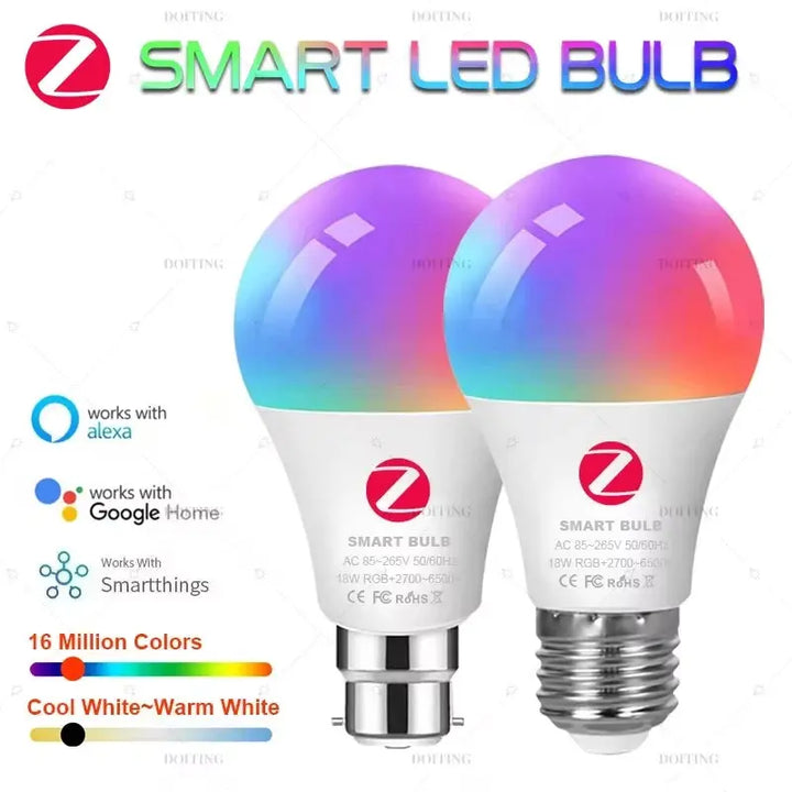 Smart RGB LED Bulb – WiFi Voice Control for Alexa & Google Home italiatechs