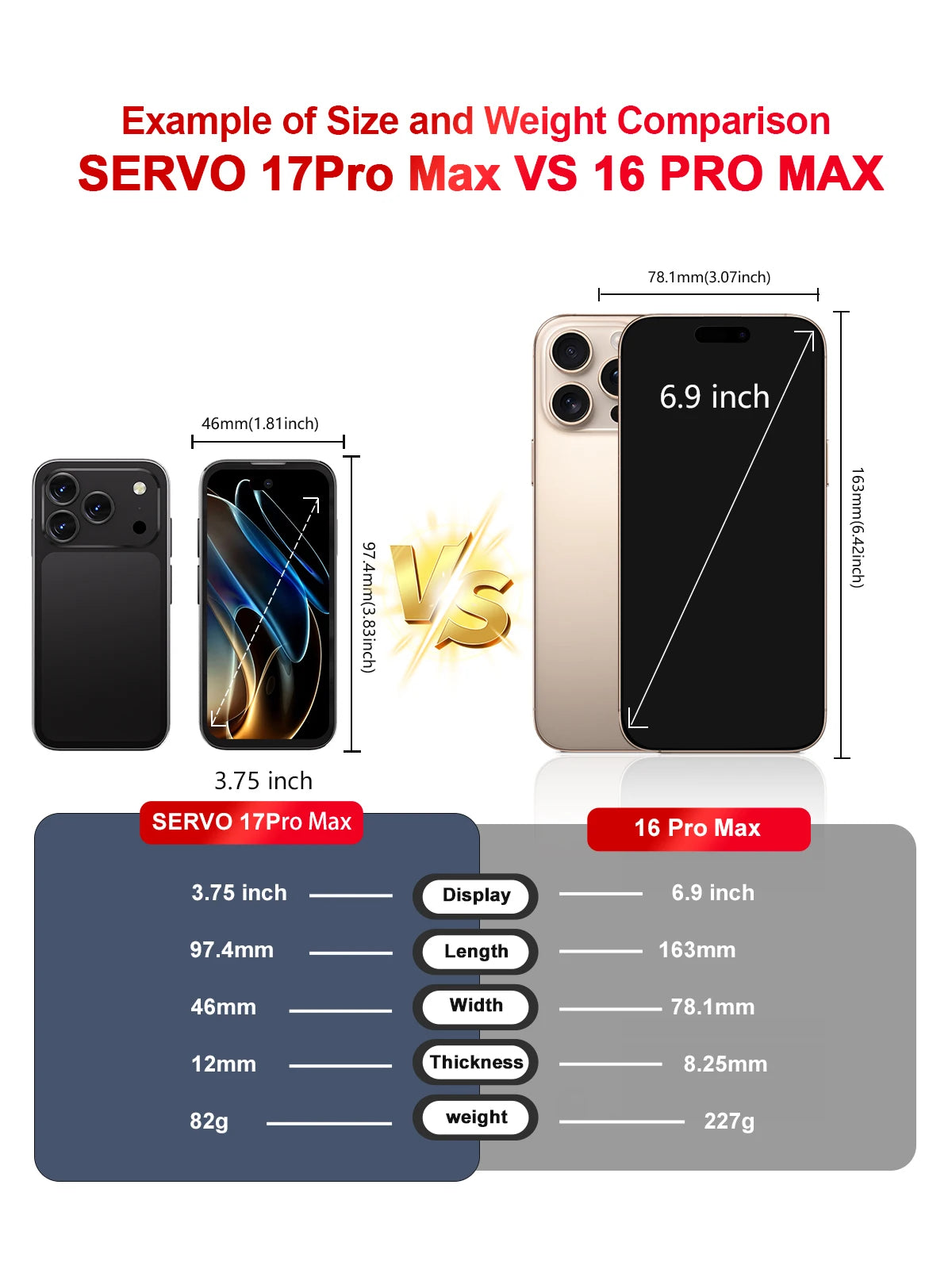 SERVO 17 PRO MAX mini Smartphone 3.75"  Mobile Phones