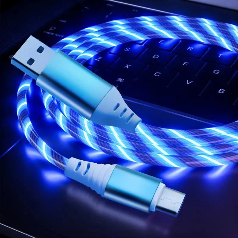 fast charging usb cable – Micro USB & Type-C Flowing Light Cable italiatechs