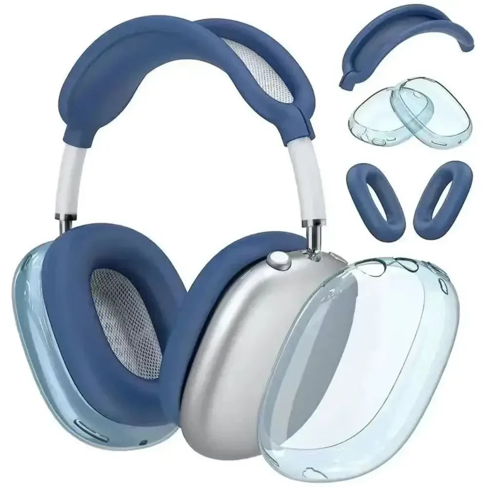 3 in 1 Soft Silicone Skin Protector Headphones Case For Airpods Max Cases Anti Scratch Shockproof Earphone Cover Accessories