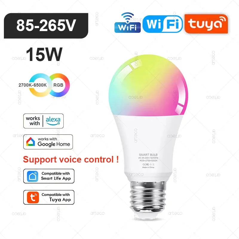 Smart LED Bulb E27/E14/GU10 – WiFi & Zigbee RGB Dimmable, Alexa & Google Compatible italiatechs