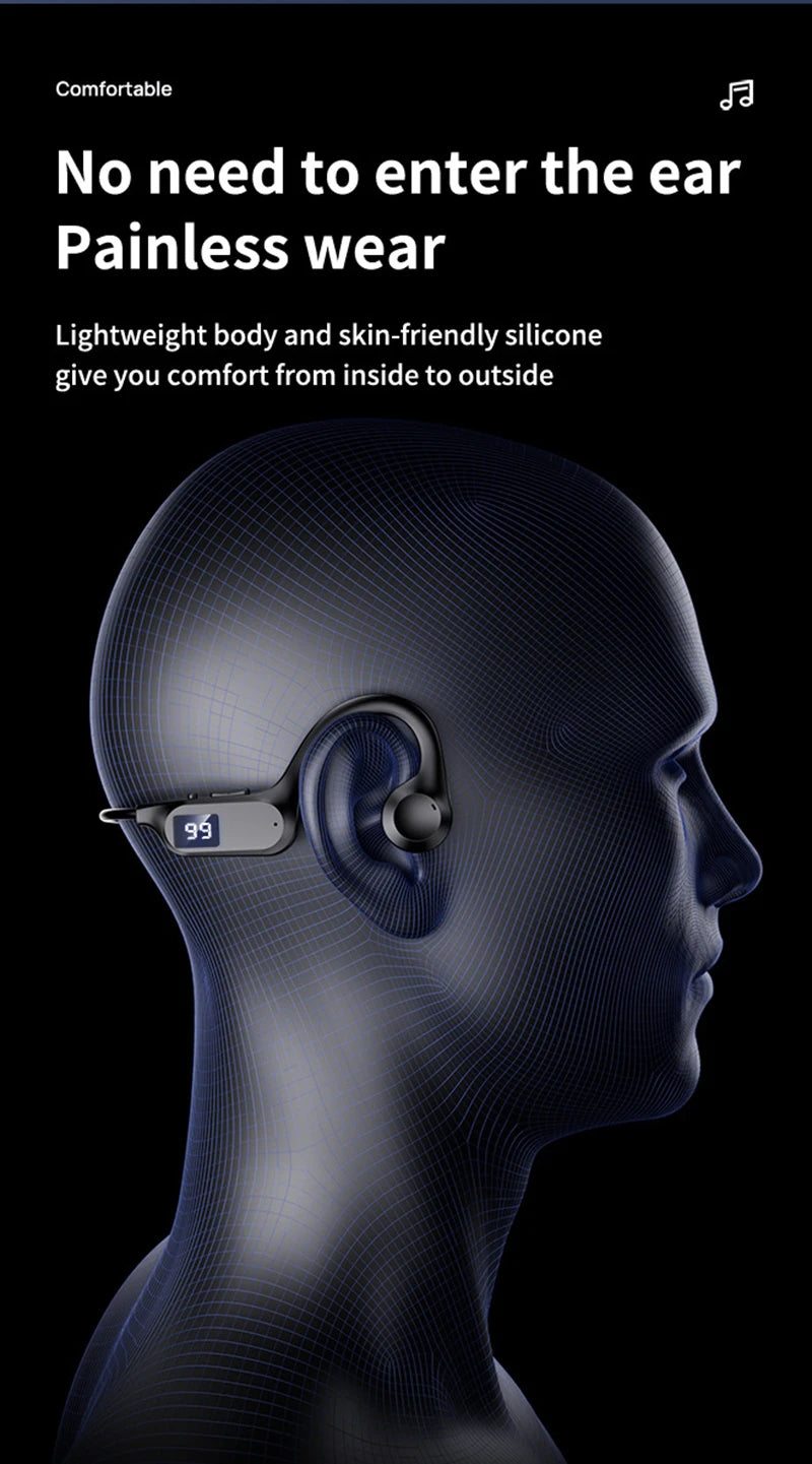 Wireless Earphone Bone Conduction Sport Swimming Bluetooth Compatible Headphone Hand-free With Mic For Running X7 Earbuds