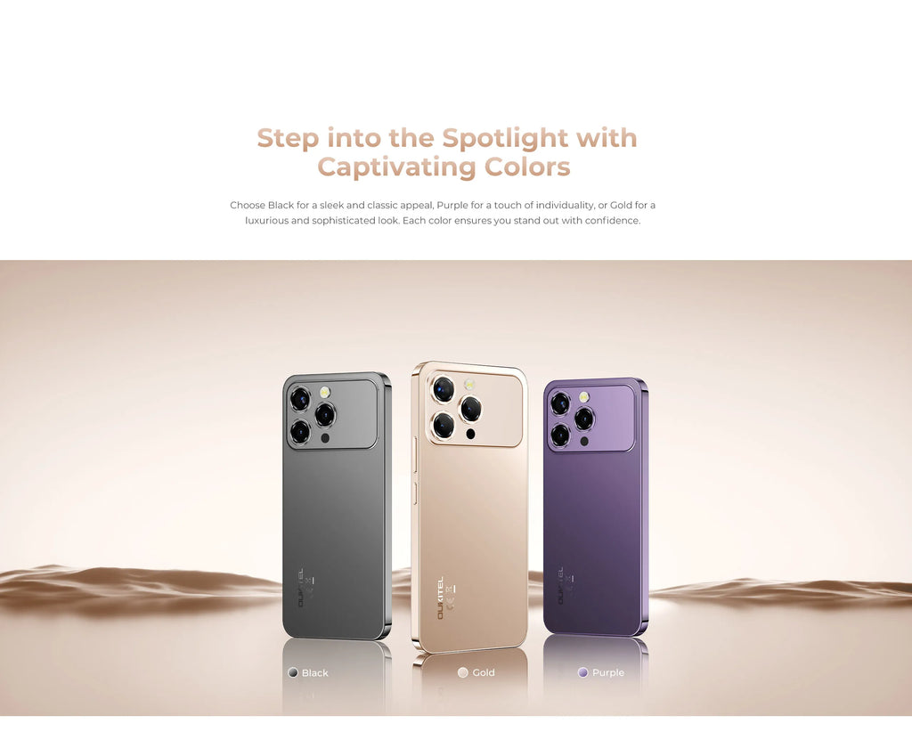 OUKITEL P1 PRO Smartphone Android 15, 6.7-inch FHD+ AMOLED 120Hz, 24(8+16)GB+512GB ROM Dual 4G Cellphone, 5150mAh Battery