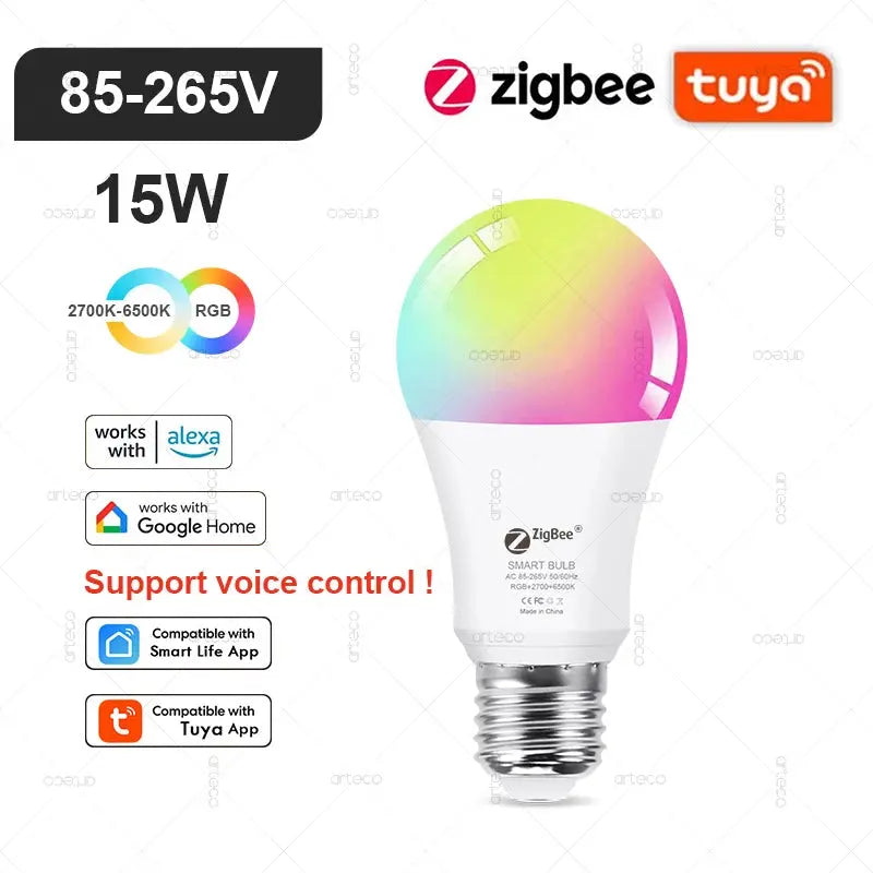 Smart LED Bulb E27/E14/GU10 – WiFi & Zigbee RGB Dimmable, Alexa & Google Compatible italiatechs