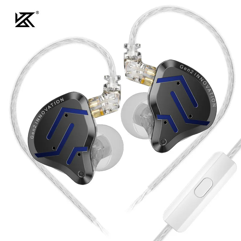 KZ ZSN Pro 2 Hybrid Drive 1BA+1DD In Ear Metal Earphones HIFI Bass Headset Monitor Earbuds Sport Noise Cancelling Headphone