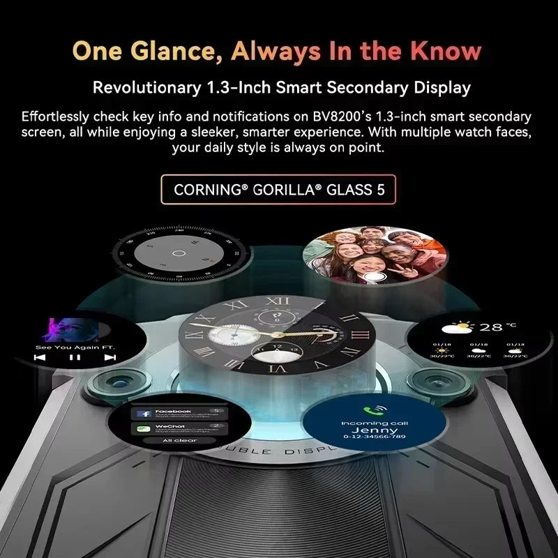 【World premiere】Blackview BV8200  Rugged phone 6.5" 2.4K 120Hz Display Helio G100 12GB 256GB NFC Flashlight Android 14 CellPhone