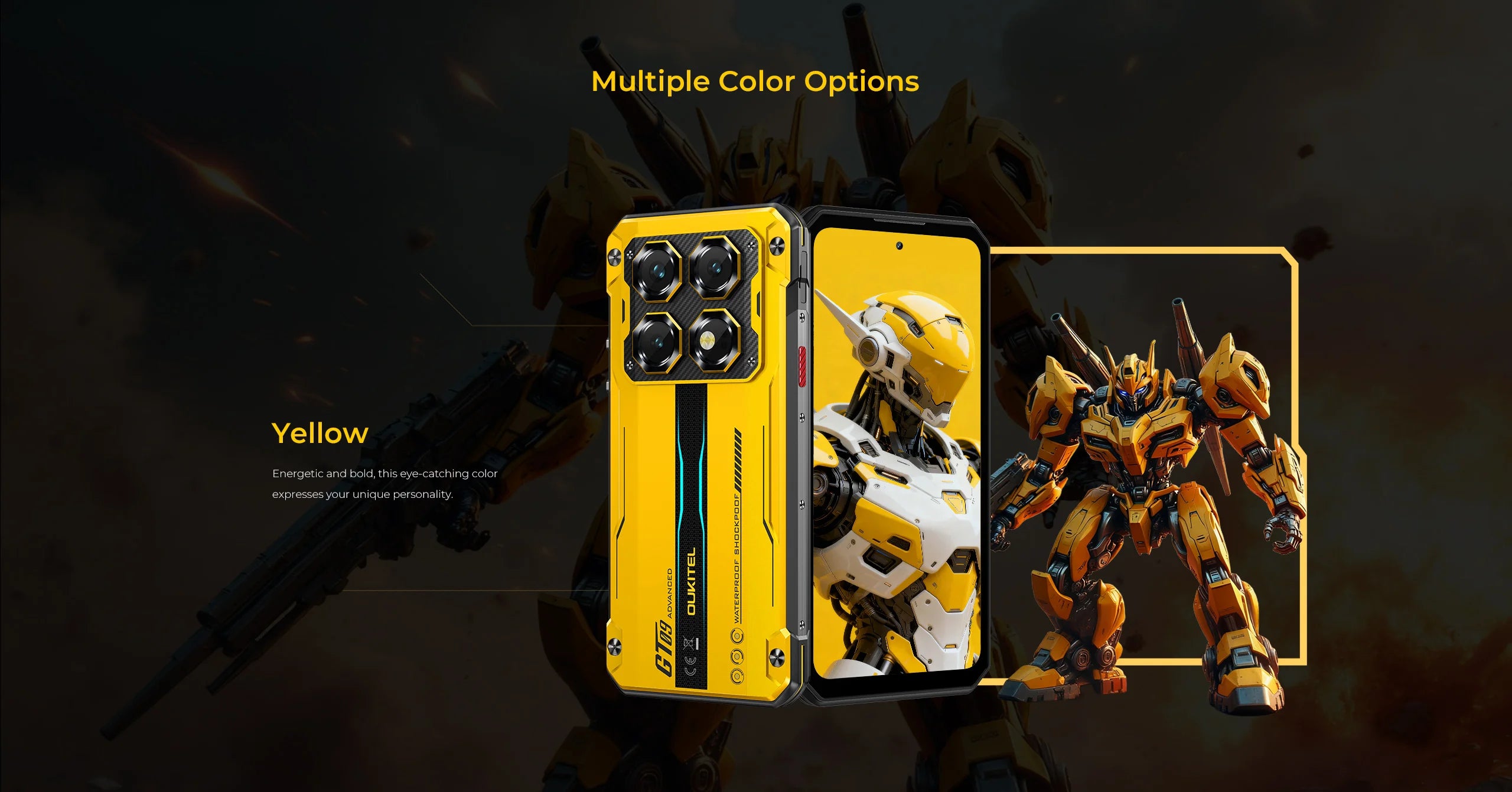 OUKITEL WP60 5G NFC Smartphone 10000mAh 48GB(16+32) +512GB, MTK 7025 Android 15 Rugged Phone, 108MP Camera, 120Hz