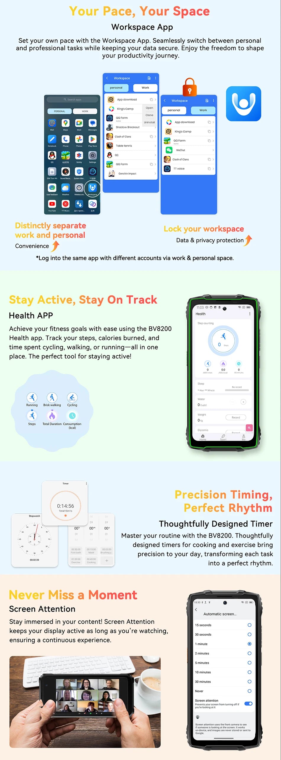 【World premiere】Blackview BV8200  Rugged phone 6.5" 2.4K 120Hz Display Helio G100 12GB 256GB NFC Flashlight Android 14 CellPhone
