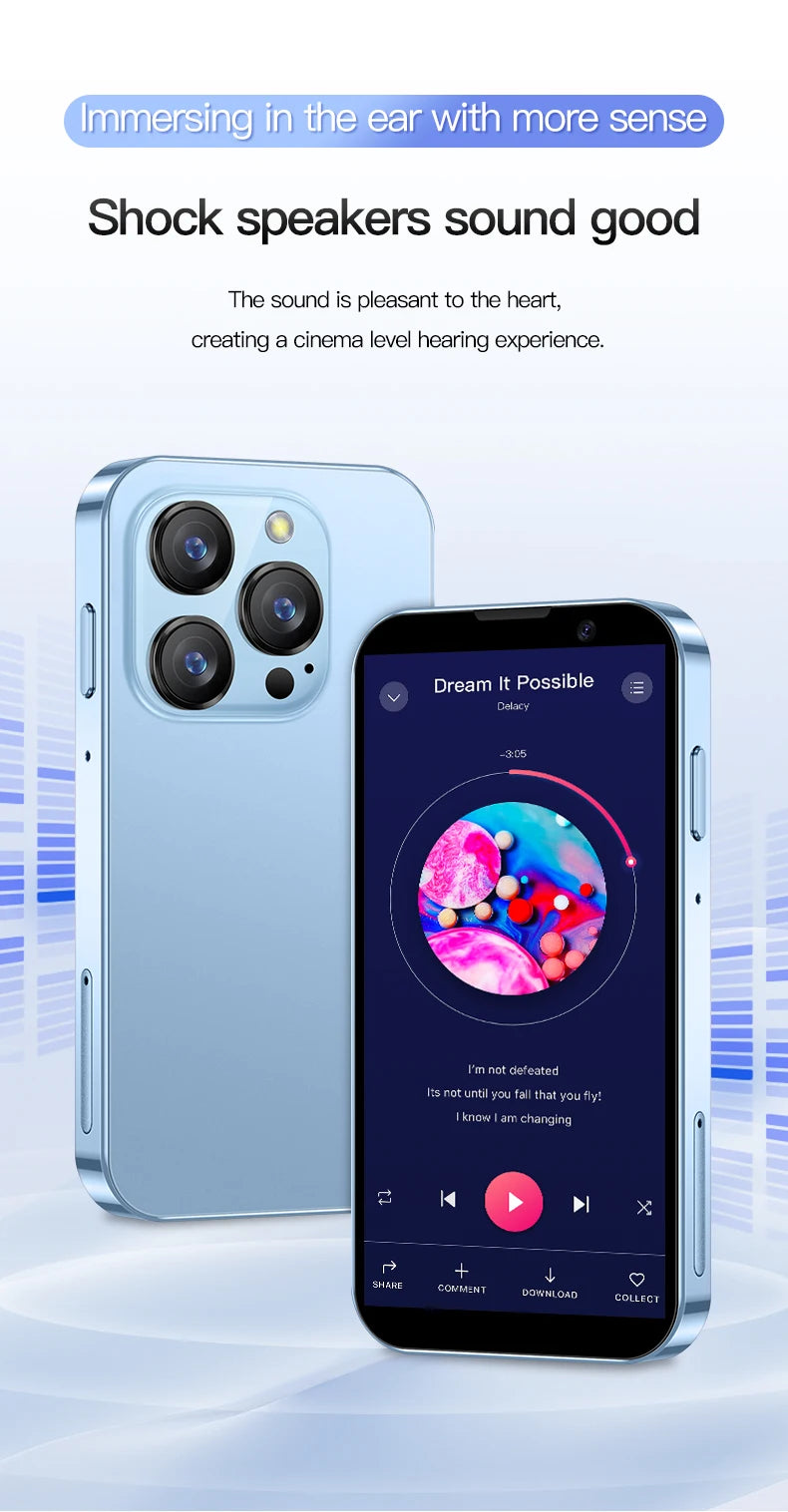 SERVO 16SE Mini Smartphone 16GB ROM Android 9.0 Wifi Dual SIM Standby Play Store 3G WCDMA 3.0"Little Smart Cellphone New Version