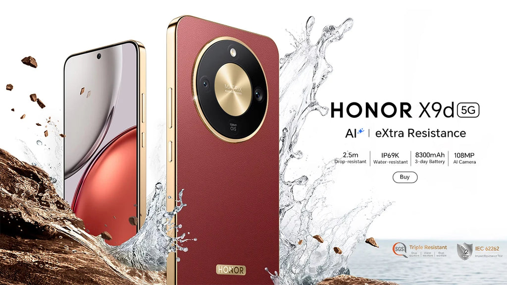 HONOR X9d 12GB+256GB Global Version 5G Smartphone 6.79'' 120Hz AMOLED Screen 108MP AI Main Camera 8300 mAh 66W Supercharging