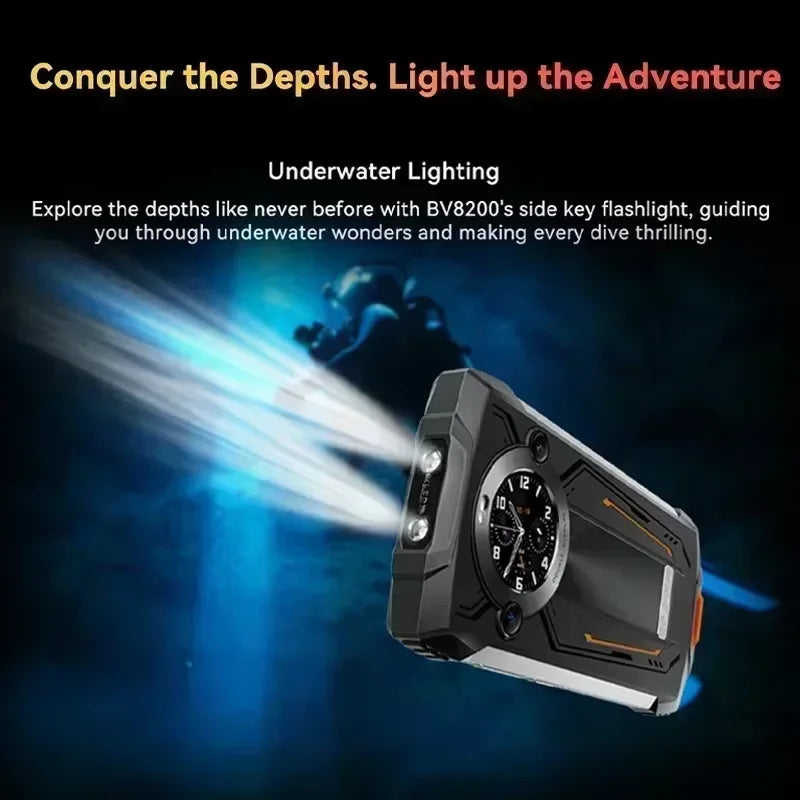 【World premiere】Blackview BV8200  Rugged phone 6.5" 2.4K 120Hz Display Helio G100 12GB 256GB NFC Flashlight Android 14 CellPhone