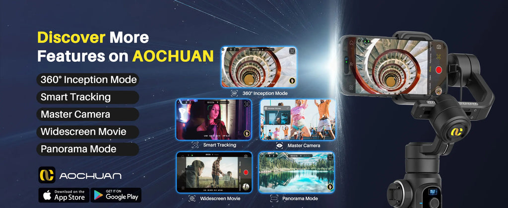 AOCHUAN Smart S2 Smartphone Gimbal Stabilizer with microphone Professional 3-axis Stabilizer For ipohne and Android Smartphone