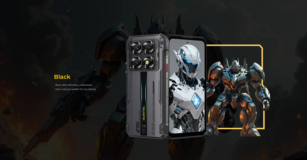 OUKITEL WP60 5G NFC Smartphone 10000mAh 48GB(16+32) +512GB, MTK 7025 Android 15 Rugged Phone, 108MP Camera, 120Hz