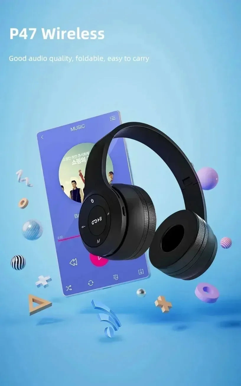 Multifunctional Portable Foldable Headmounted Wireless Bluetooth 5.0 Headset For Bluetooth connection TF Card Wired Connection