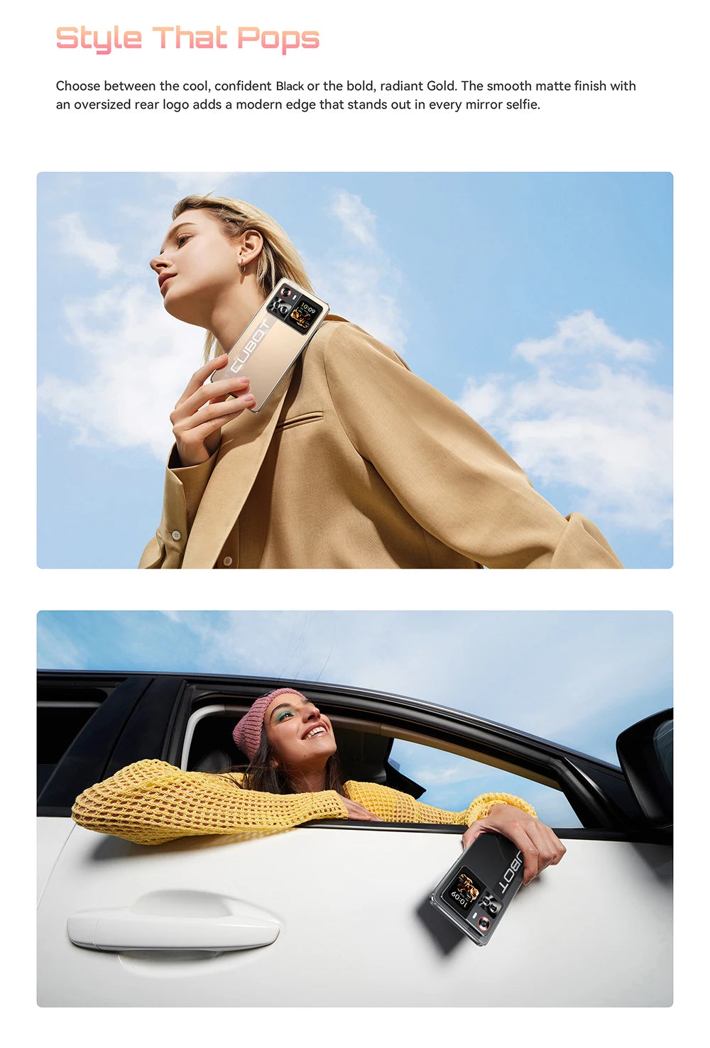 Smartphone 5G Cubot X100, Android 15, Dimensity 7025, 6nm, 2.5GHz,6.88-inch Screen,16GB(8+8),256GB, 64MP Camera, 5100mAh Battery