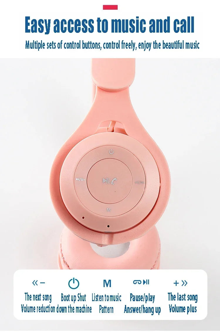 Stereo Y08 Headset 5.3 Bluetooth Headset Folding Wireless Sports Earphone Gaming Headsets Over-ear Headphones for Android ios