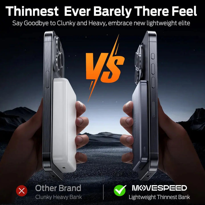 10000mAh Magnetic Power Bank – Fast Charge Mini Wireless Battery for iPhone & Samsung italiatechs