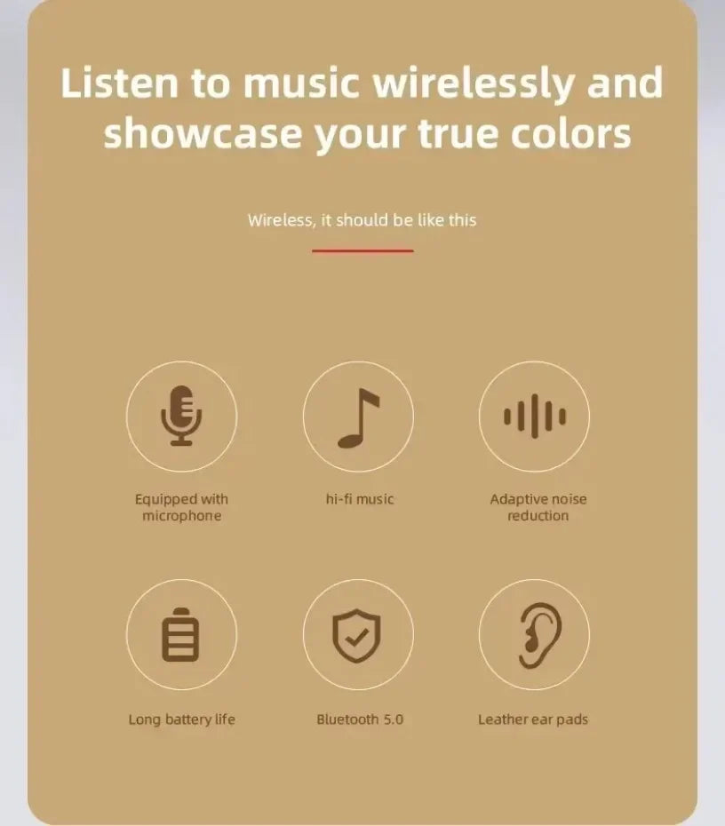 Multifunctional Portable Foldable Headmounted Wireless Bluetooth 5.0 Headset For Bluetooth connection TF Card Wired Connection