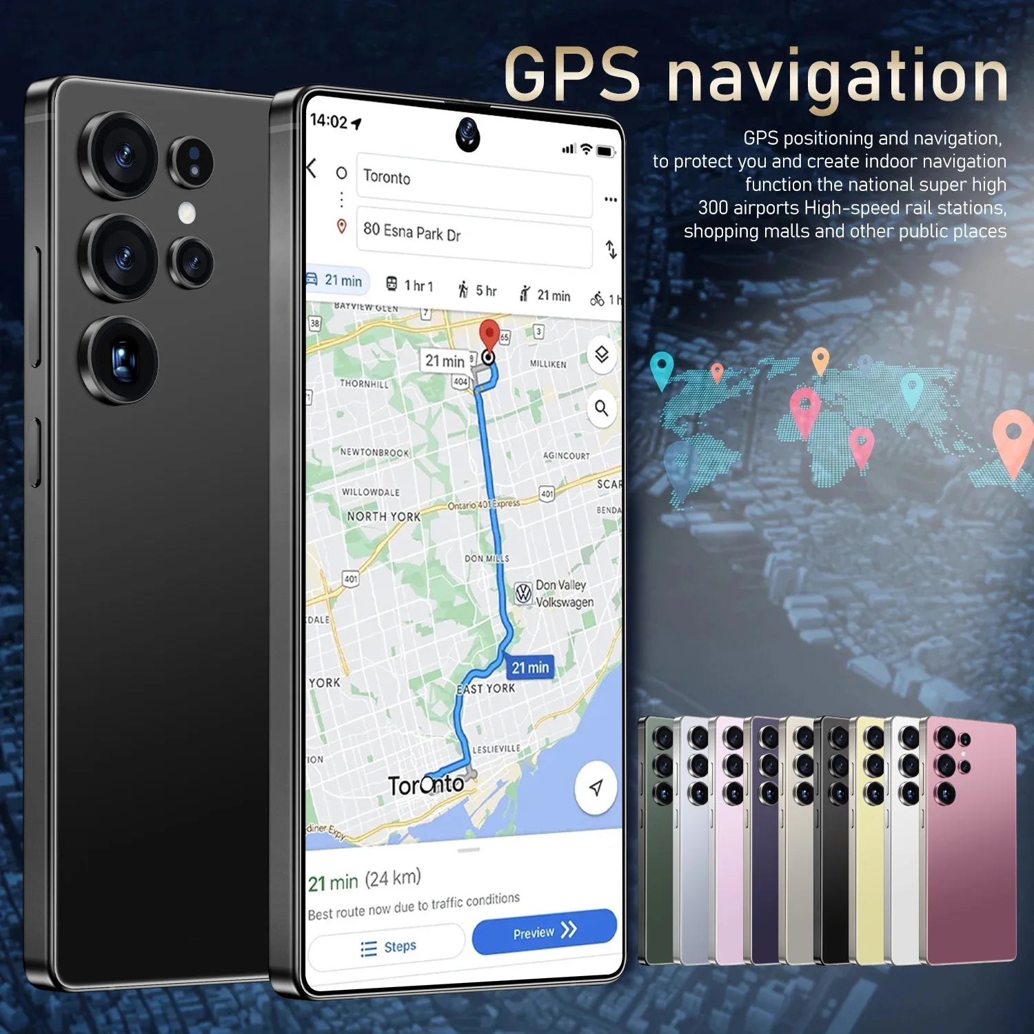 IVMI Global Vision XS25 Ultra Smartphone Android 3GB RAM 16GB ROM 6.9 Inch Dual SIM 4G Network 2+5MP Mobile Phones