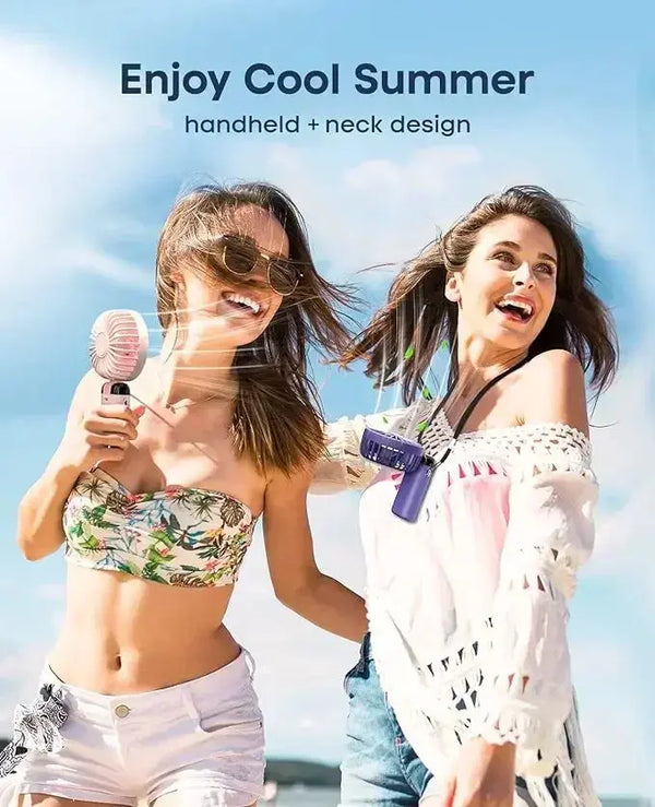 Portable Handheld Rechargeable Fan LED italiatechs