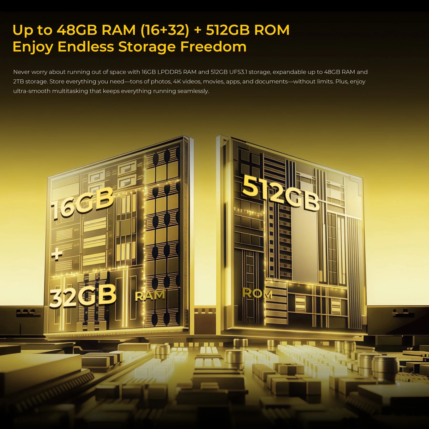 OUKITEL WP60 5G NFC Smartphone 10000mAh 48GB(16+32) +512GB, MTK 7025 Android 15 Rugged Phone, 108MP Camera, 120Hz