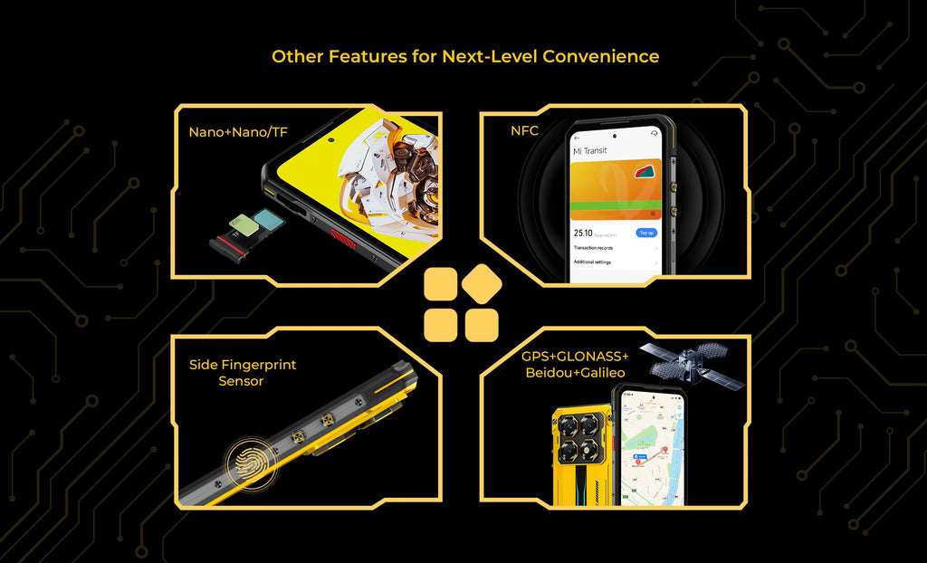 OUKITEL WP60 5G NFC Smartphone 10000mAh 48GB(16+32) +512GB, MTK 7025 Android 15 Rugged Phone, 108MP Camera, 120Hz