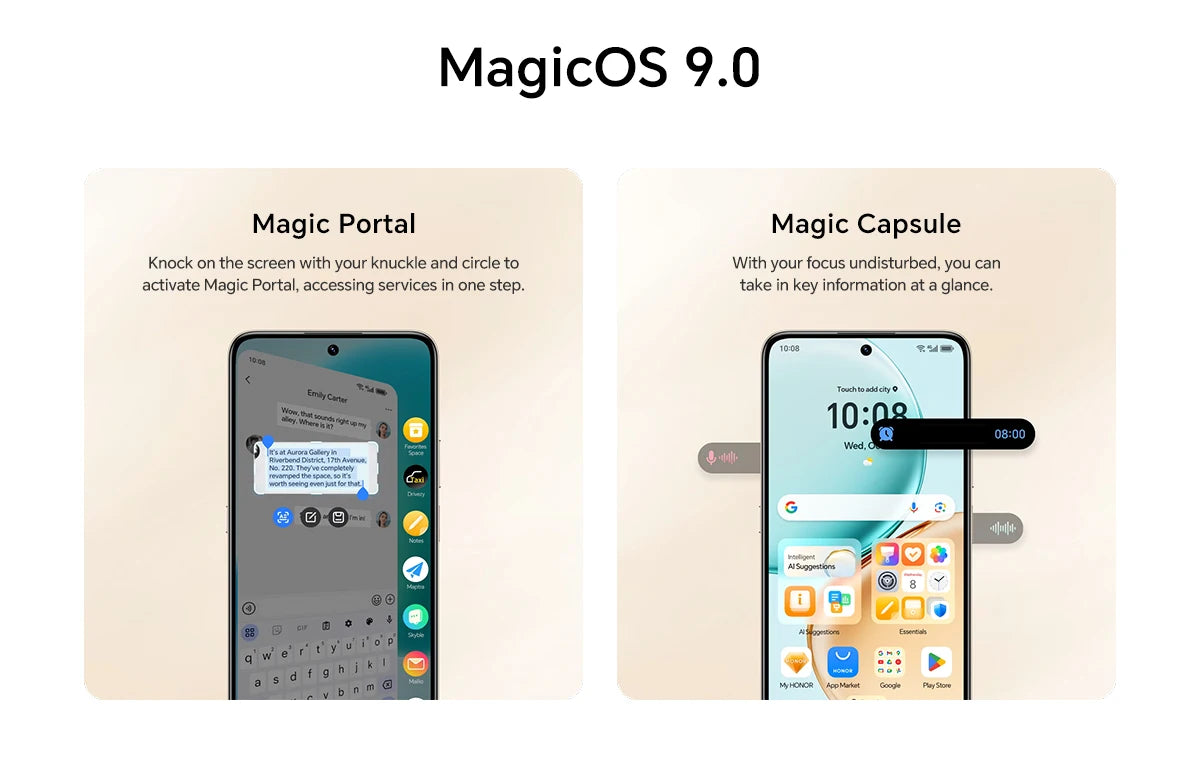 Original Global Version HONOR X7d 4G 8GB+256GB 6.77'' TFTLCD Screen 108M Main Camera 6500mAh 35W SuperCharge MagicOS 9.0