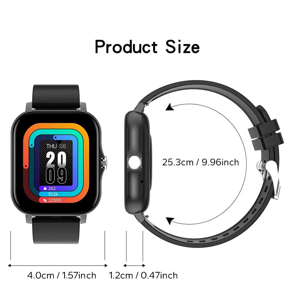 Smart watch for android phone.1.44 inch color screen full touch bluetooth call smart watch magnetic charging