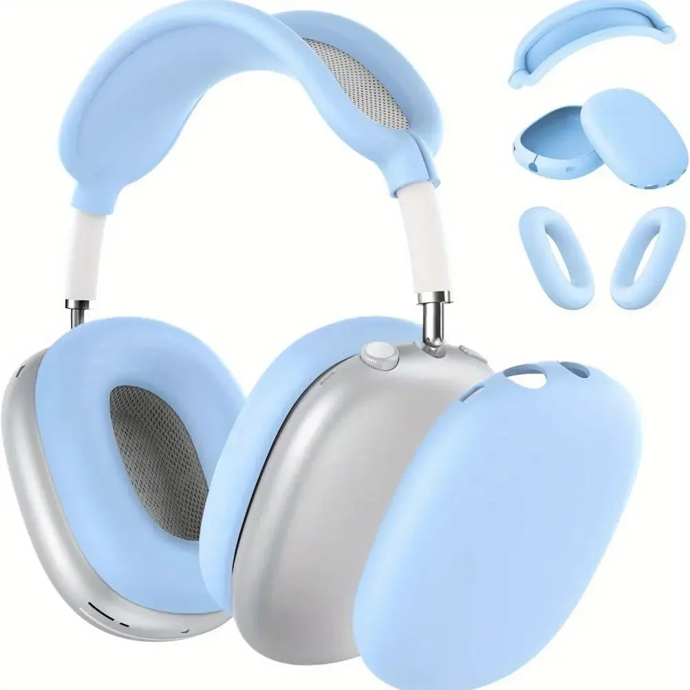 3 in 1 Soft Silicone Skin Protector Headphones Case For Airpods Max Cases Anti Scratch Shockproof Earphone Cover Accessories