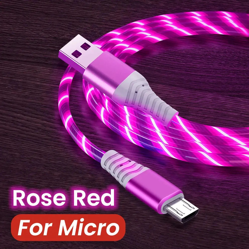 fast charging usb cable – Micro USB & Type-C Flowing Light Cable italiatechs