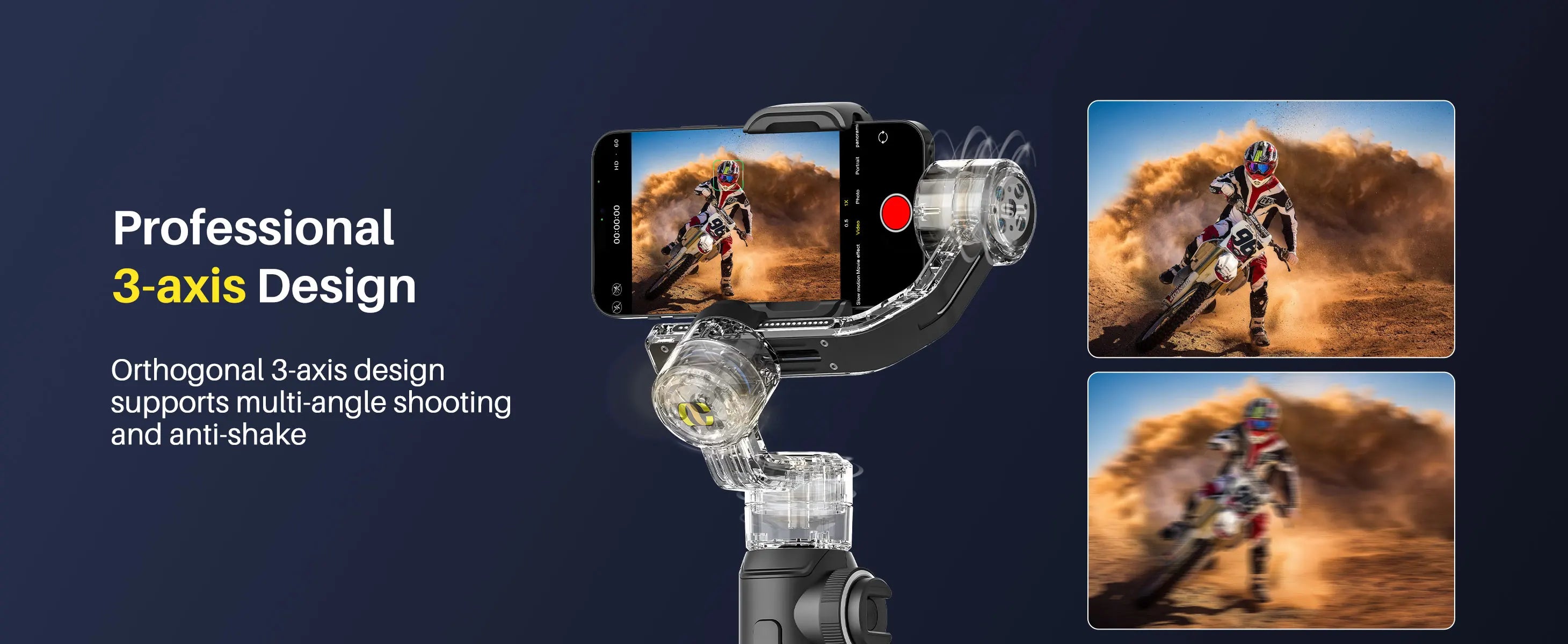 AOCHUAN Smart S2 Smartphone Gimbal Stabilizer with microphone Professional 3-axis Stabilizer For ipohne and Android Smartphone