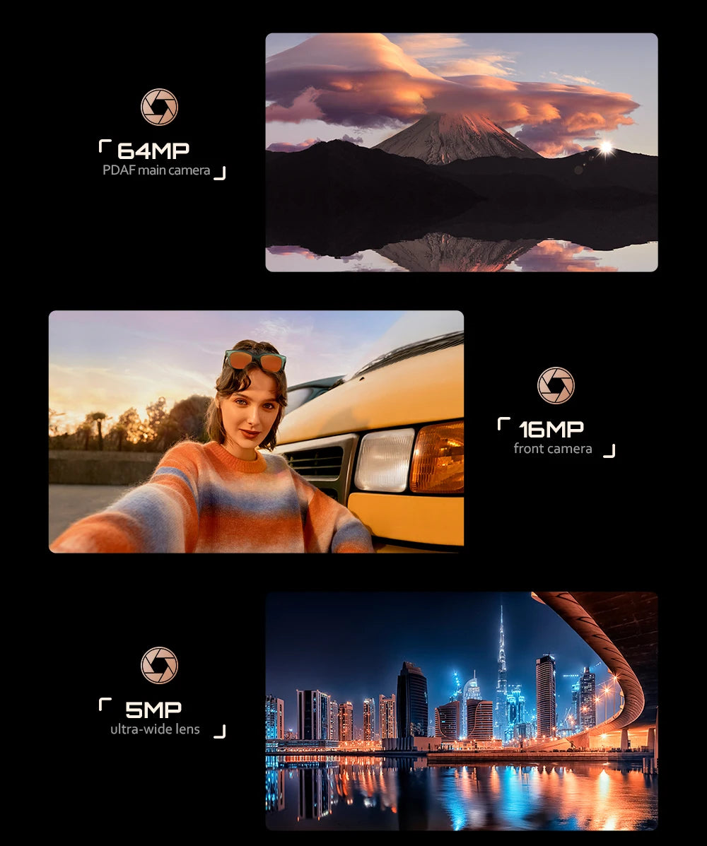 Smartphone Android 15 Cubot P90, 6.88-Inch 120Hz Screen, 24GB RAM+256GB ROM, G100 Octa-core, 2.2GHz, 64MP, 5100mAh,NFC, 4G Phone