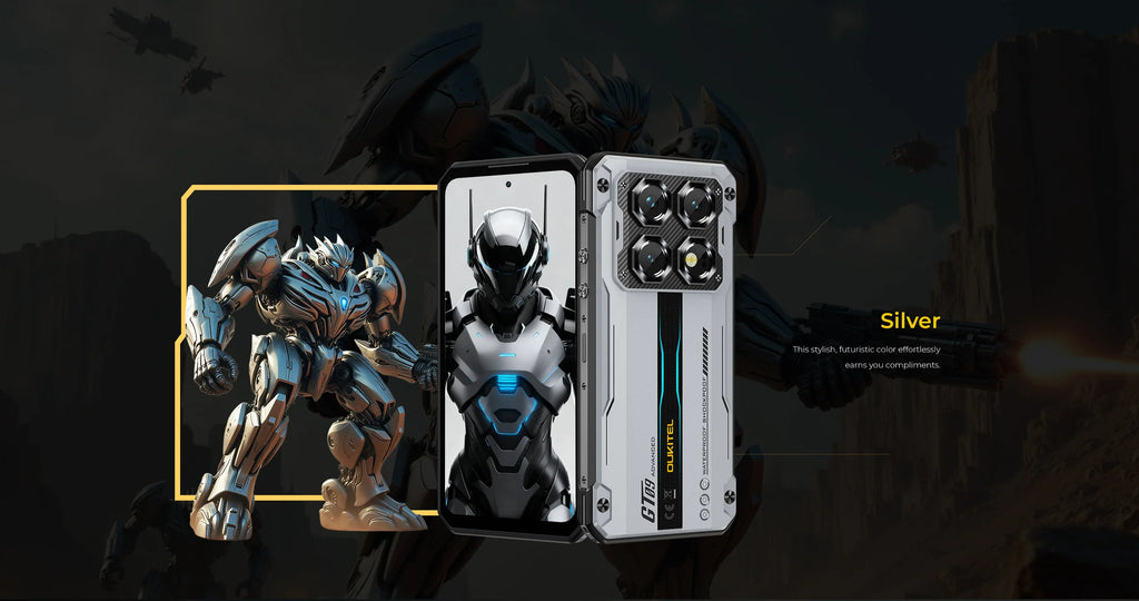 OUKITEL WP60 5G NFC Smartphone 10000mAh 48GB(16+32) +512GB, MTK 7025 Android 15 Rugged Phone, 108MP Camera, 120Hz