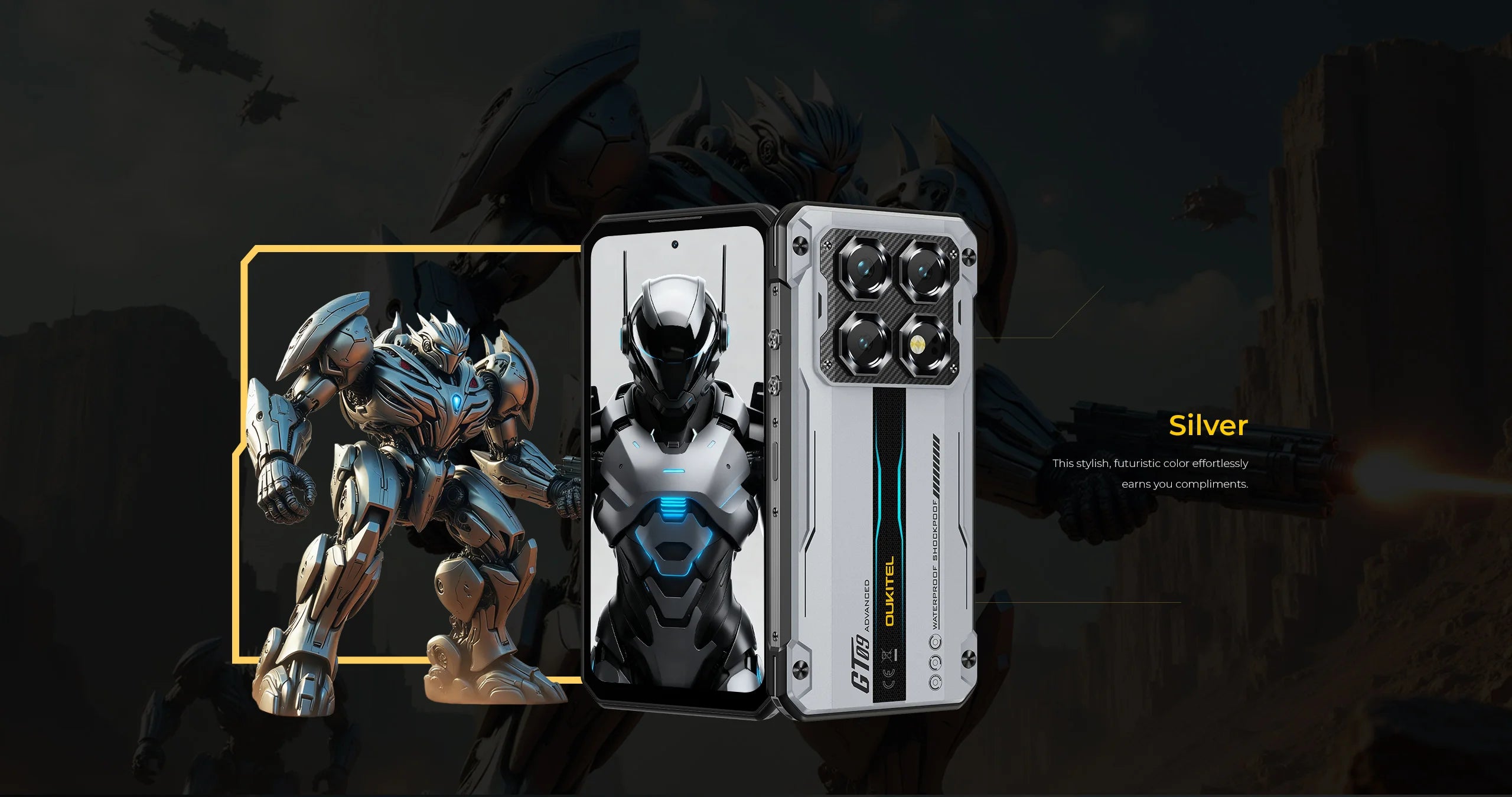 OUKITEL WP60 5G NFC Smartphone 10000mAh 48GB(16+32) +512GB, MTK 7025 Android 15 Rugged Phone, 108MP Camera, 120Hz