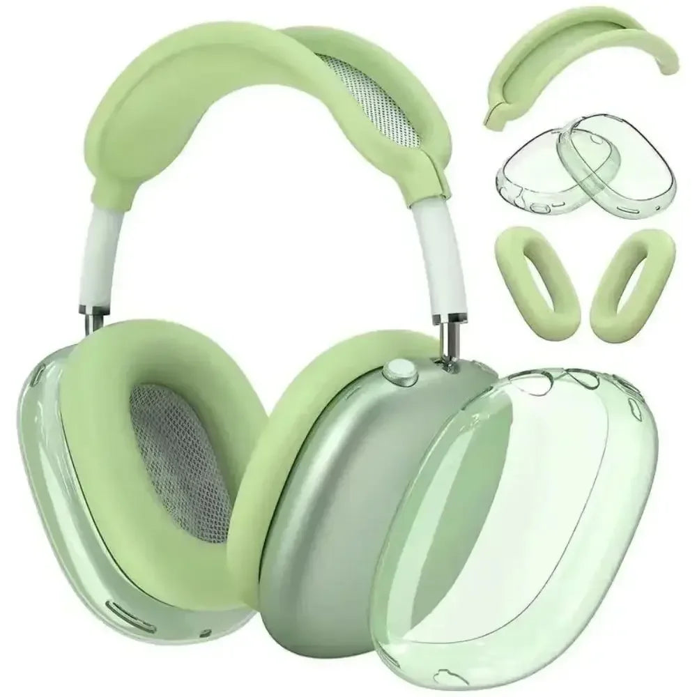 3 in 1 Soft Silicone Skin Protector Headphones Case For Airpods Max Cases Anti Scratch Shockproof Earphone Cover Accessories