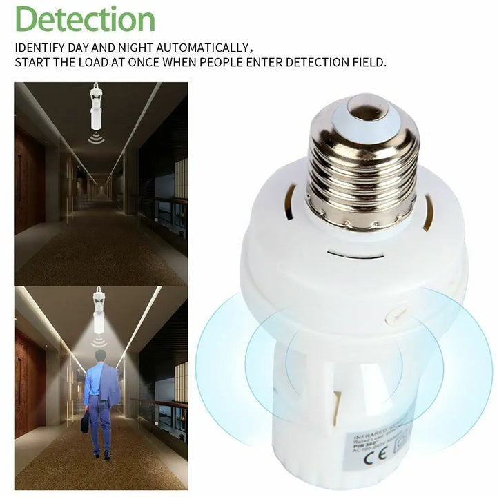 Motion Sensor LED Lamp Base for Home