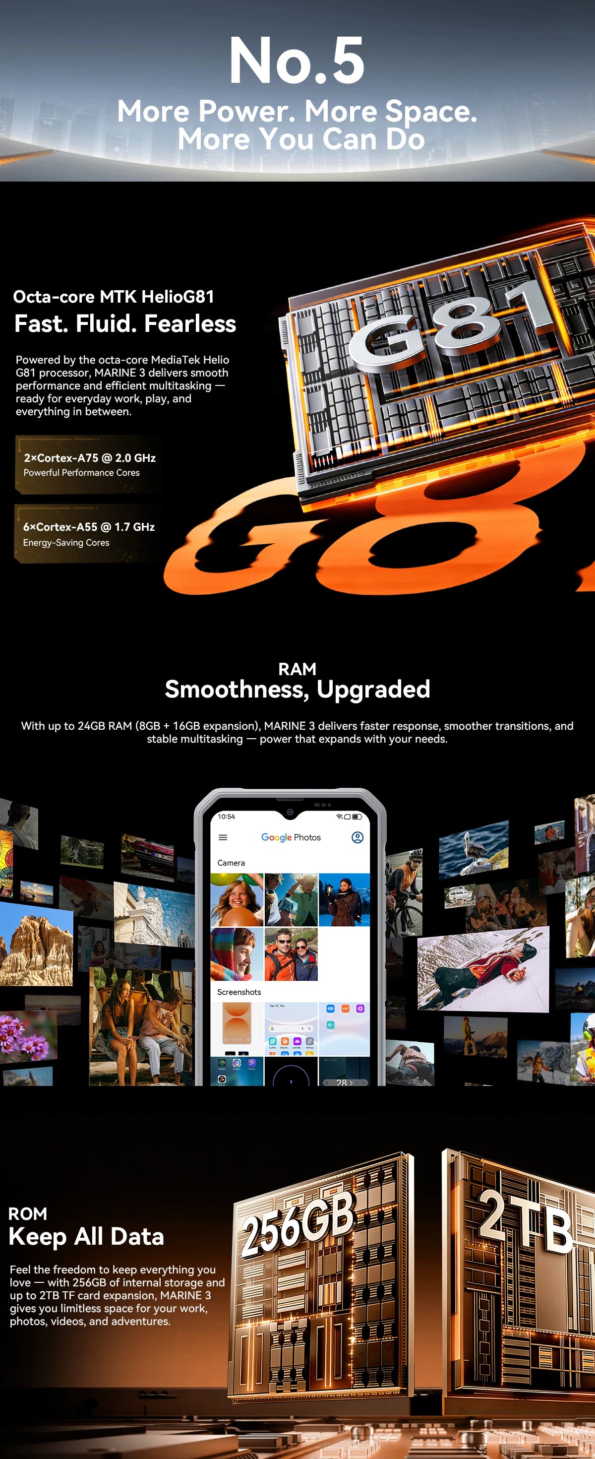 Blackview OSCAL MARINE 3 Rugged Smartphone 6.56" HD 90Hz Display Helio G81 13MP+16MP Camera 5000mAh Battery Android 16 Mobile