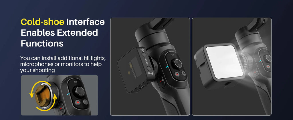 AOCHUAN Smart S2 Smartphone Gimbal Stabilizer with microphone Professional 3-axis Stabilizer For ipohne and Android Smartphone