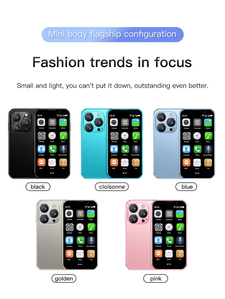 SERVO 16SE Mini Smartphone 16GB ROM Android 9.0 Wifi Dual SIM Standby Play Store 3G WCDMA 3.0"Little Smart Cellphone New Version