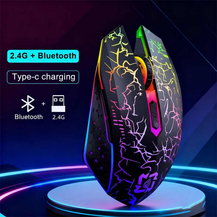 dual-mode wireless rgb gaming mouse