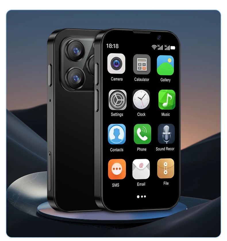 SERVO 16SE Mini Smartphone 16GB ROM Android 9.0 Wifi Dual SIM Standby Play Store 3G WCDMA 3.0"Little Smart Cellphone New Version